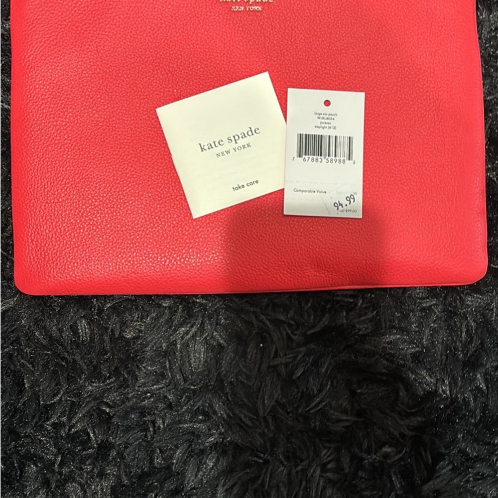 Kate Spade Red Leather Clutch